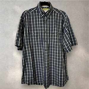 Wrangler George Strait Cowboy Cut Plaid Short Sleeve Button Down Shirt Large